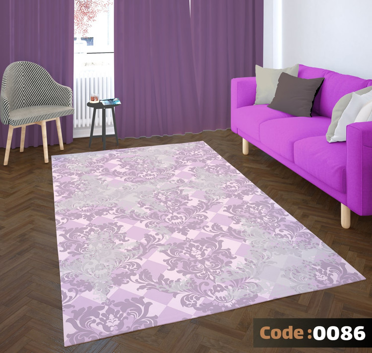 کاورفرش روفرشی دورکشدار گوشه لیفه ای طوسی کرم کد 0086 کپی