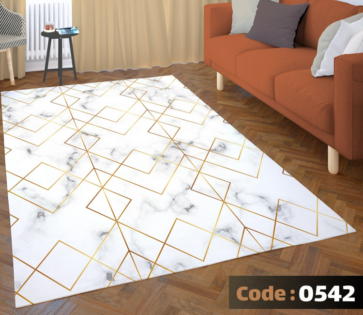کاورفرش روفرشی دورکشدار گوشه لیفه ای طوسی کرم کد 0542