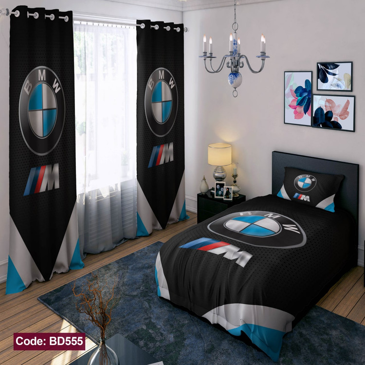 پرده پانچی مخمل چاپی پسرانه کد BD 555