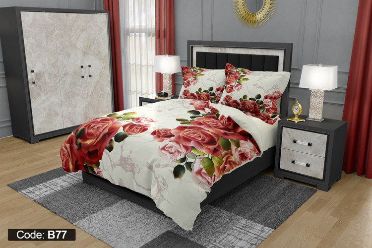 ست 6 تکه روتختی مخمل ضد لک ترک طرح بزرگسال کد 77
