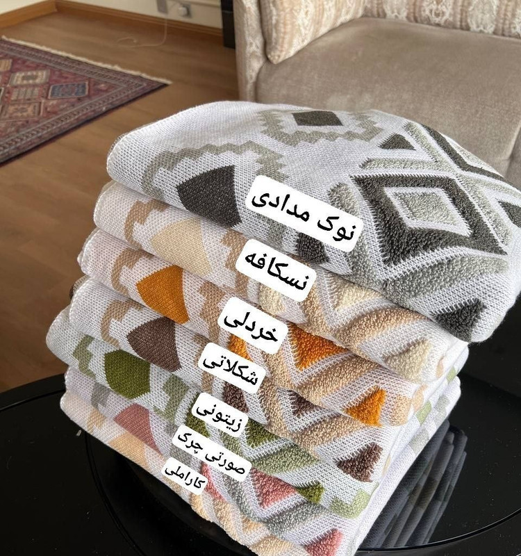 کوسن ست شال مبل طرح پانچ نخ آکرلیک ترک سایز 40 در 40 همراه با 4 منگوله